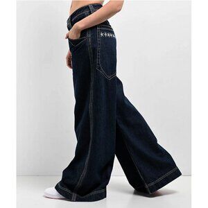 A.LAB Women's Sz. 10 Digital Turntable Dark Blue Raver Jeans